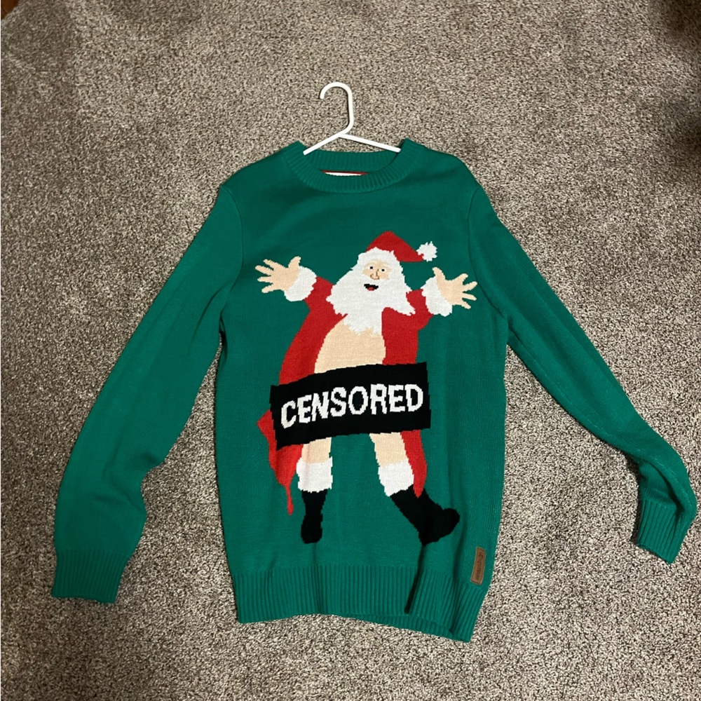 Tipsy Elves Green Santa Sweater